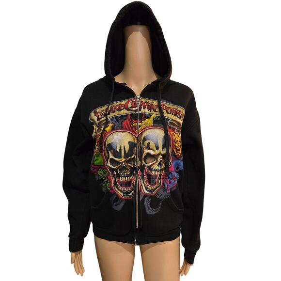 Vintage ICP Insane Clown Posse Zip Up Graphic Black Hoodie Medium - Picture 1 of 5